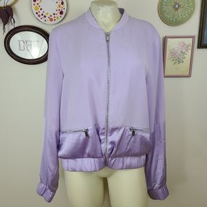 ASOS PIMKIE Collection Silk Lavender Jacket | M